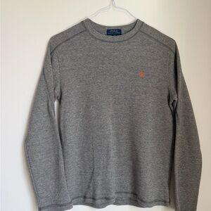 Boys Polo by Ralph Lauren Waffle-knit Long Sleeve Tee